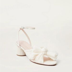 Dahlia Pearl Pleated Bow Heel